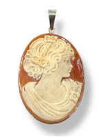 Anhänger Mandile 1922 Dame Cammei  in Silber Conchiglia 2MCICM49.1